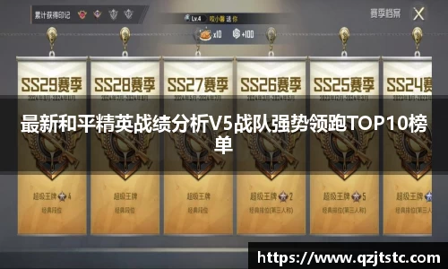 最新和平精英战绩分析V5战队强势领跑TOP10榜单